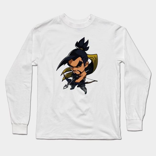 Hanzo Cute Spray - Overwatch Long Sleeve T-Shirt by Bystanders